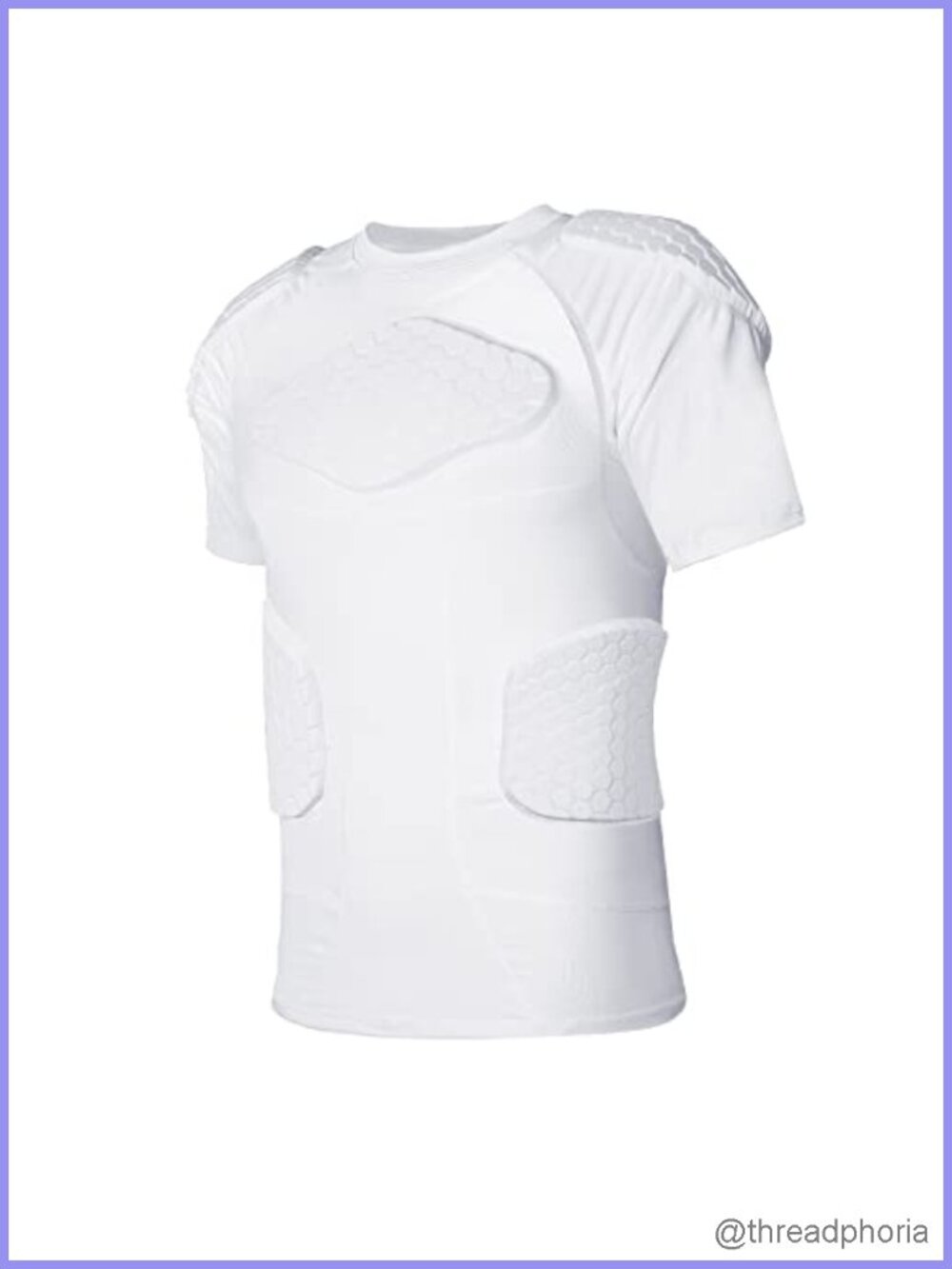Padded Compression Shirt Rib Protector Football Protective Gear - Picture 2 of 5